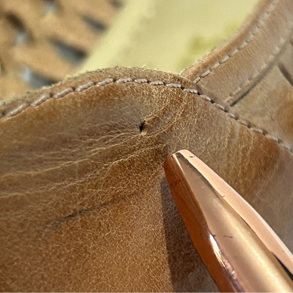 Cobbie Cuddlers Brown Woven Leather Moccasins with Slip-On Design - Picture 9 of 10